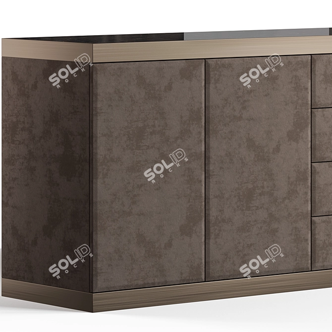 Stylish Longhi Baku Sideboard 3D model image 2