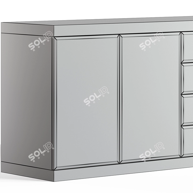Stylish Longhi Baku Sideboard 3D model image 3