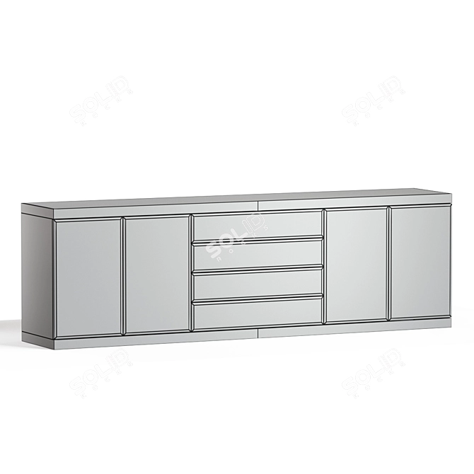 Stylish Longhi Baku Sideboard 3D model image 4