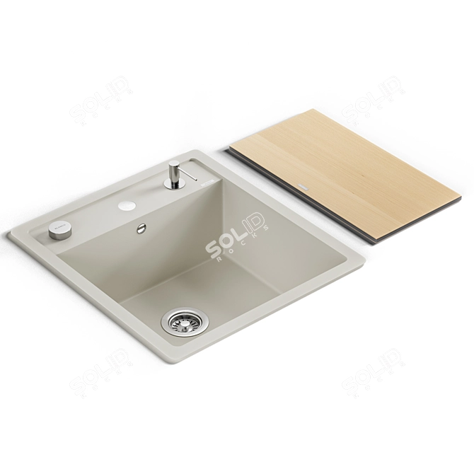 Blanco Dalago 45: Sleek and Functional Sink 3D model image 2