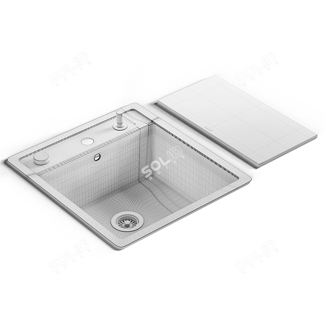 Blanco Dalago 45: Sleek and Functional Sink 3D model image 4