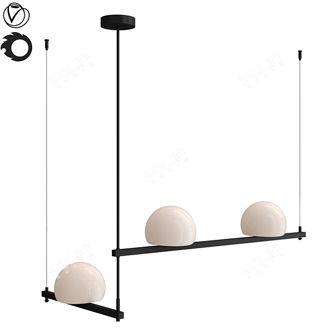 Sleek Vortex Design Lamp 3D model image 1