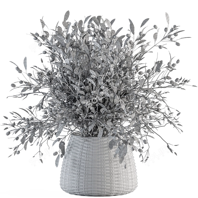 Olive Oasis: Indoor Plant Set 3D model image 4