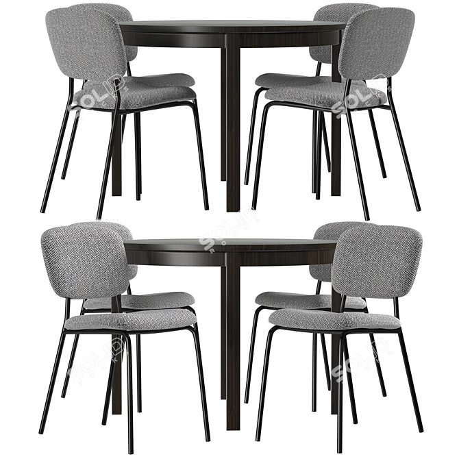 Elegant IKEA Dining Set 3D model image 1