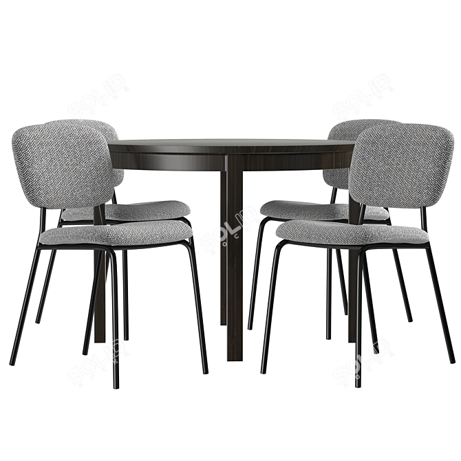 Elegant IKEA Dining Set 3D model image 2