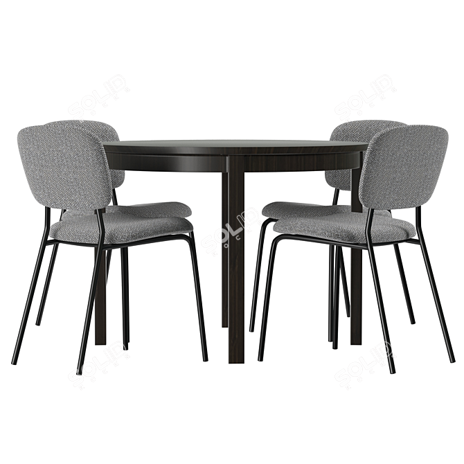 Elegant IKEA Dining Set 3D model image 3