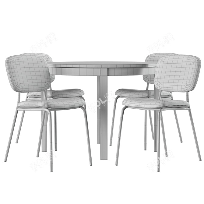 Elegant IKEA Dining Set 3D model image 4