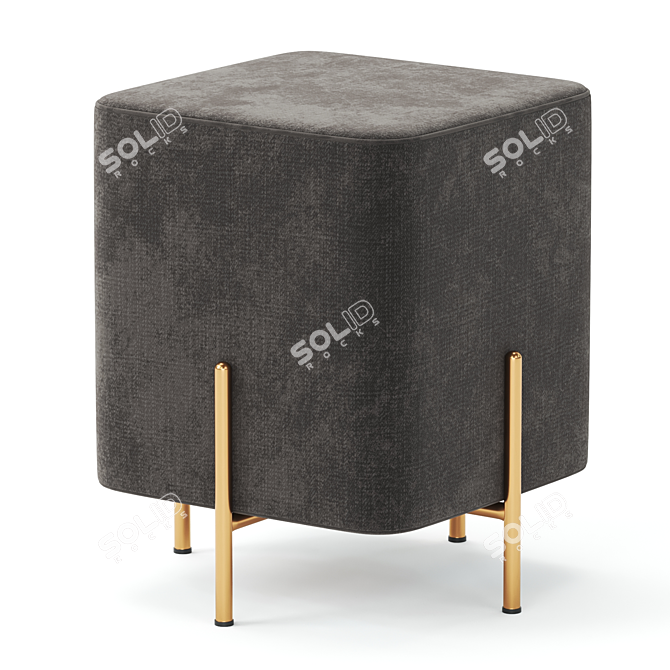 Modern Gold Stool CORNO 3D model image 3