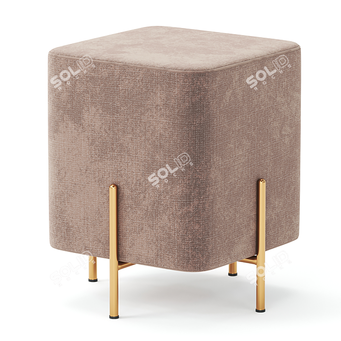 Modern Gold Stool CORNO 3D model image 4