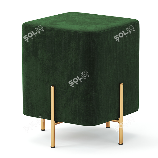 Modern Gold Stool CORNO 3D model image 5