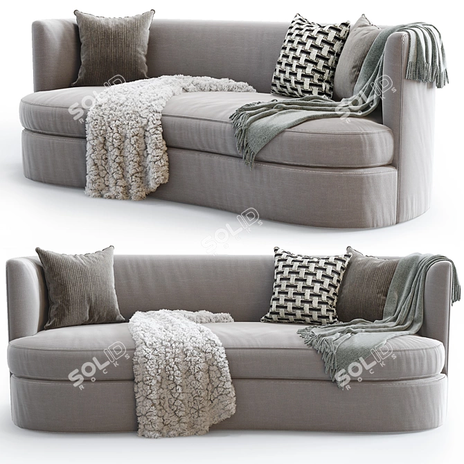 Elegant Baker Opera Sofa 3D model image 1