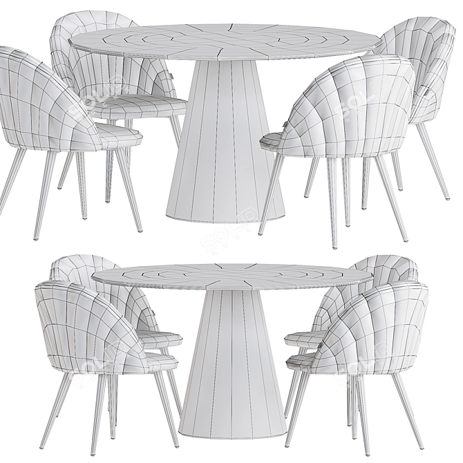 Paris Cone Dining Table 3D model image 4