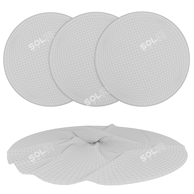 Versatile Round Rug Set: 6 Stunning Options for Close-Up and Wide Shots 3D model image 7