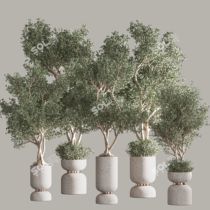 Indoor Oasis: 31-Piece Plant Set 3D model image 1
