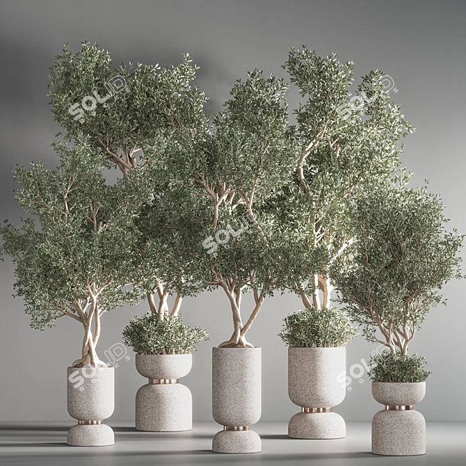 Indoor Oasis: 31-Piece Plant Set 3D model image 2