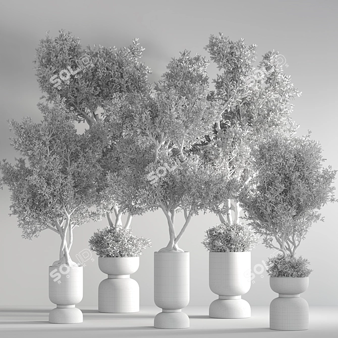 Indoor Oasis: 31-Piece Plant Set 3D model image 7