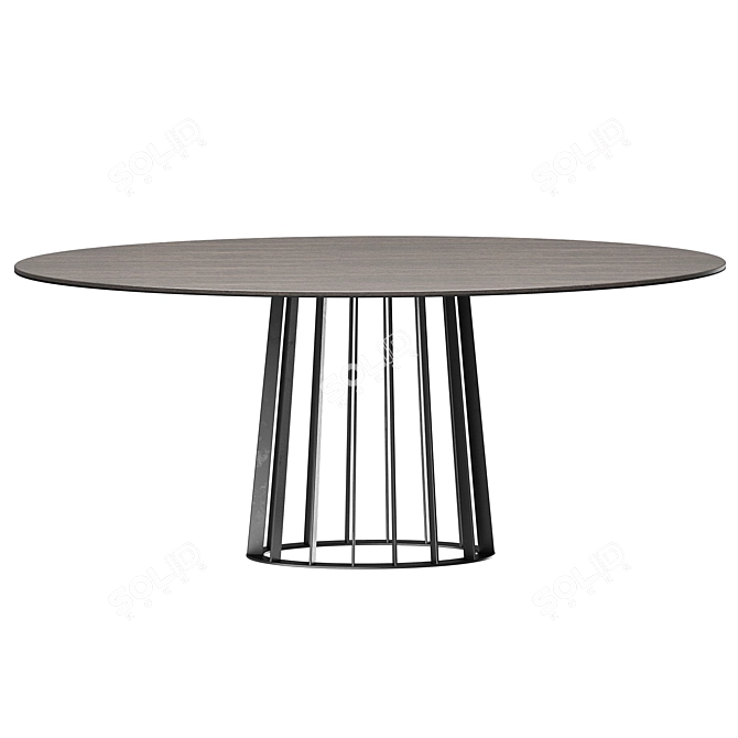 Modern Oval Dining Table by Mia Casa 3D model image 1