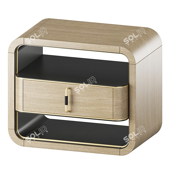 Elegant COLMAR Bedside Table 3D model image 1