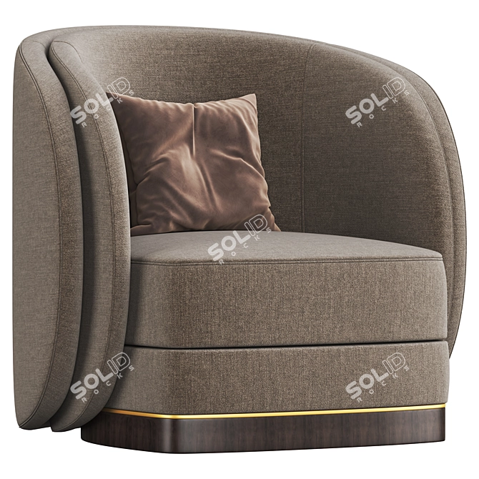 Elegant Ambrose Armchair: Modern Style, Supreme Comfort 3D model image 1