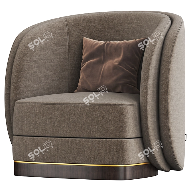 Elegant Ambrose Armchair: Modern Style, Supreme Comfort 3D model image 2