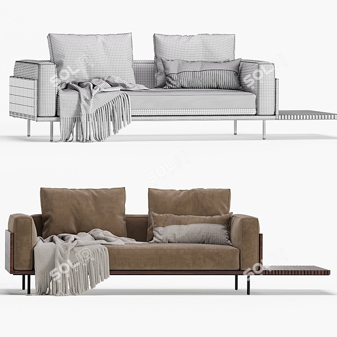 Modern Minotti Brasilia Sofa 3D model image 7