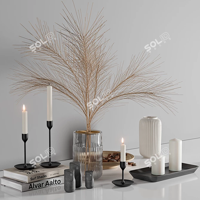 Modern Scandinavian Decor Set 3D model image 1