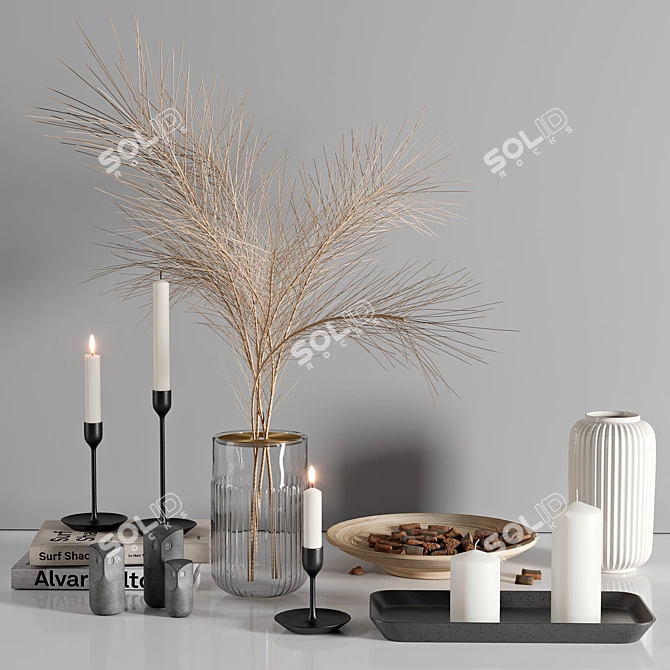 Modern Scandinavian Decor Set 3D model image 2