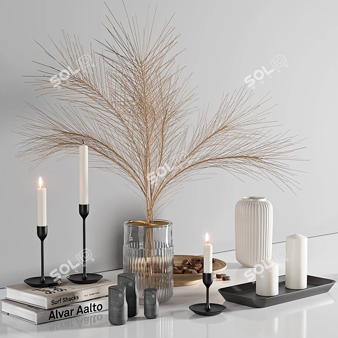 Modern Scandinavian Decor Set 3D model image 8