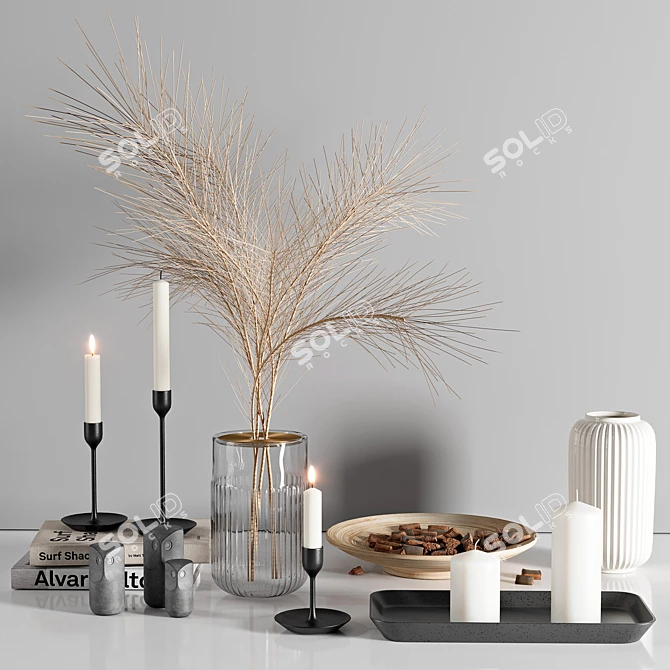 Modern Scandinavian Decor Set 3D model image 9