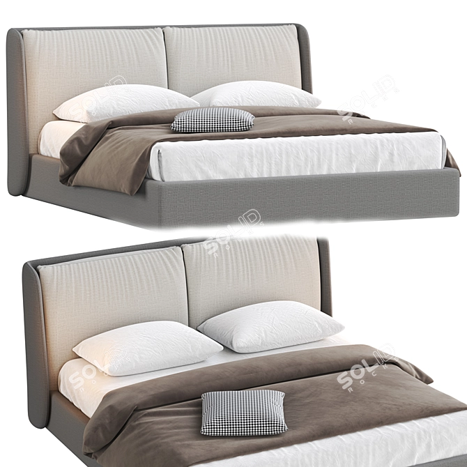 Felis Kevin Bed: Stylish and Modern Sleep Solution 3D model image 2