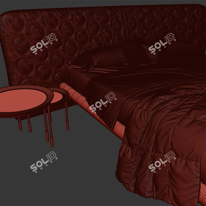 Marlon Bed: Customizable Back Design 3D model image 5