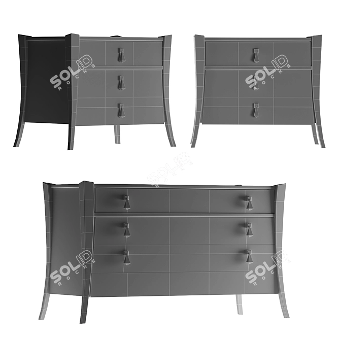 Elegant Assi D'Asolo Chest 3D model image 4