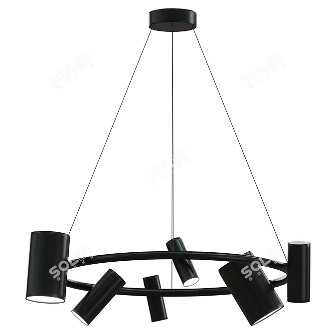 Glamorous CAN CAN Chandelier 3D model image 1