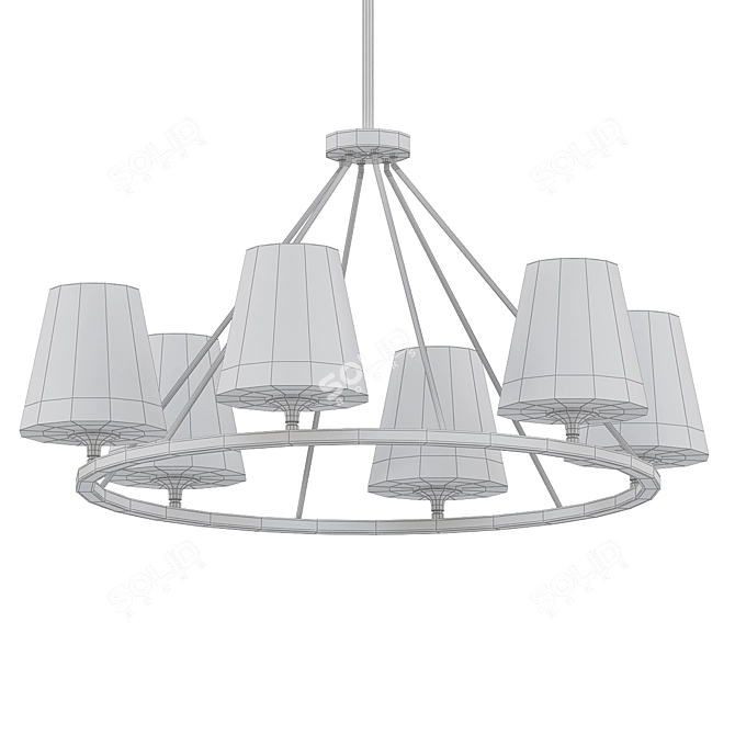 Elegant Jamestown Gold Chandelier 3D model image 2