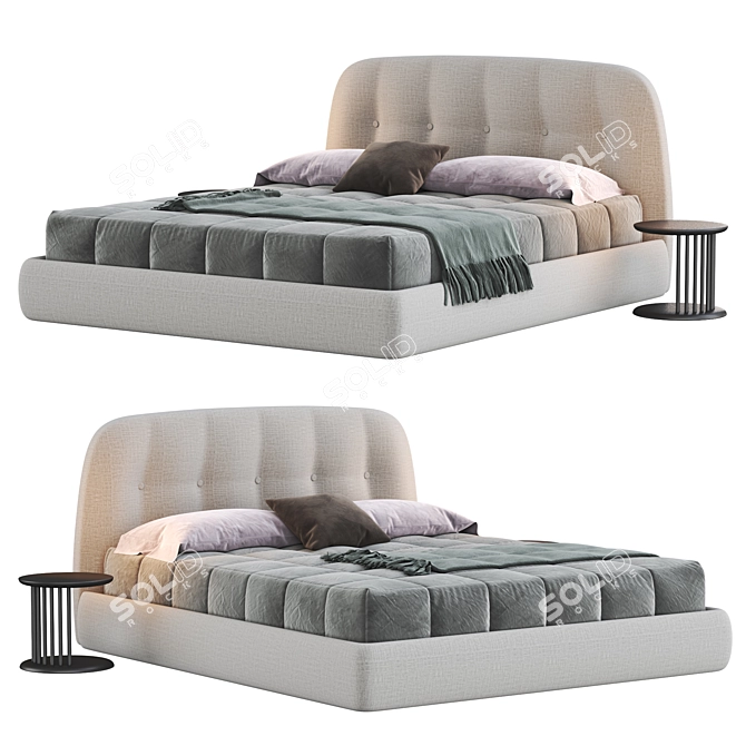 Elegant Bodema Sophie Bed - Timeless Comfort 3D model image 1