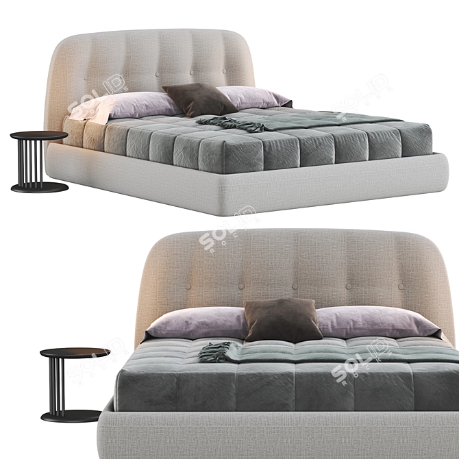 Elegant Bodema Sophie Bed - Timeless Comfort 3D model image 2