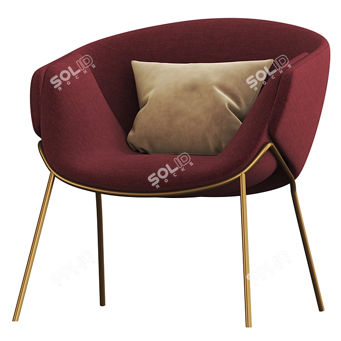 SP01 Anita Armchair: Sleek and Stylish Seating Solution 3D model image 2
