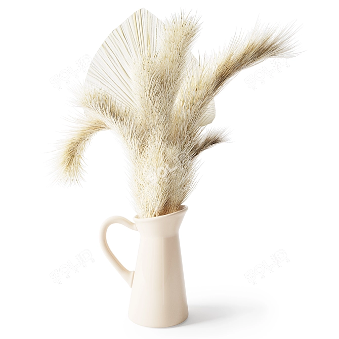 Chic Pampas Grass Décor 3D model image 1