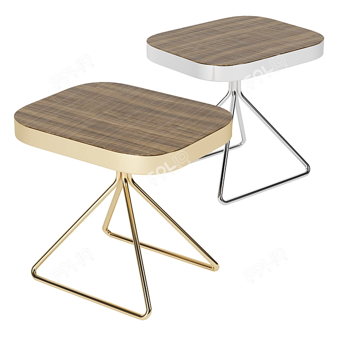 Modern Nesting Side Table: Reese 3D model image 1