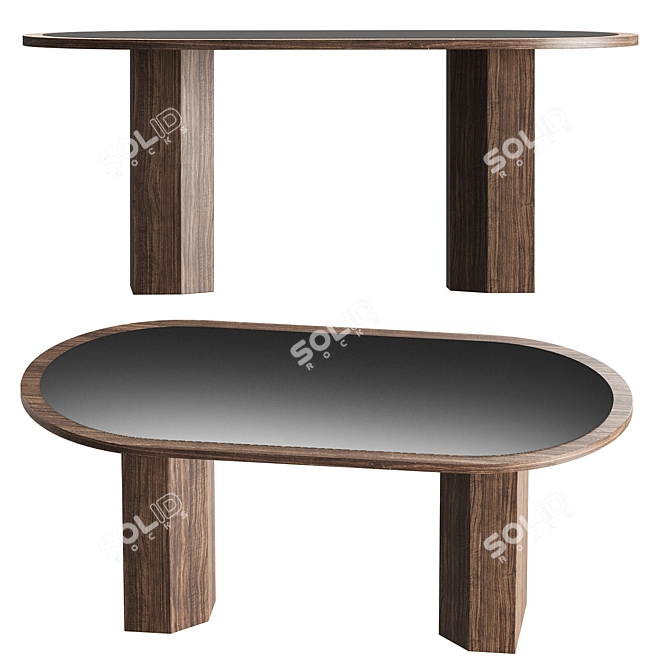 Sophisticated William Dining Table 3D model image 1