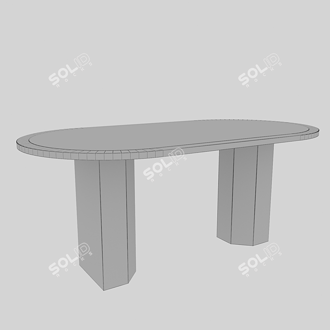 Sophisticated William Dining Table 3D model image 2