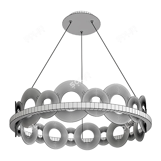 Elegant VETORA Chandelier 3D model image 2