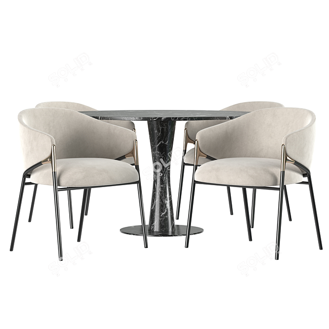 Stylish Dining Set by Segis 3D model image 2