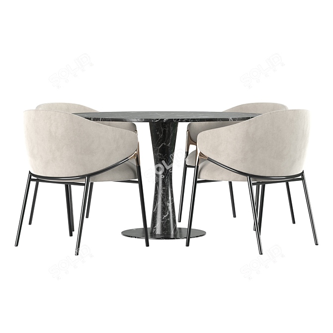 Stylish Dining Set by Segis 3D model image 3