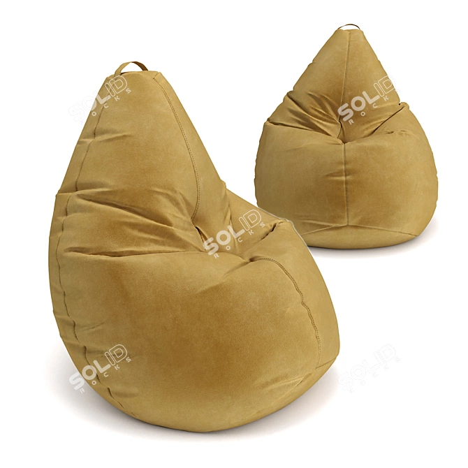 Title: Cozy Relaxation Beanbag Chair 3D model image 1