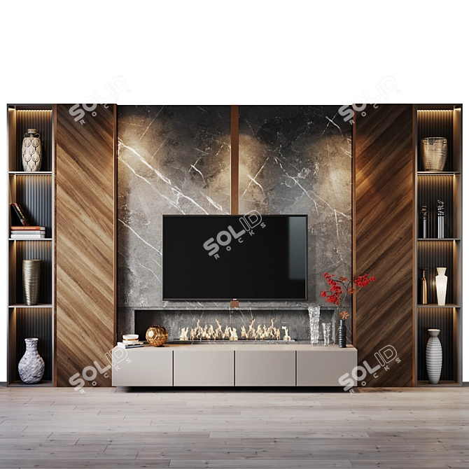 Title: TV Set 207 - HD Clarity 3D model image 1