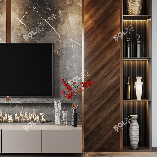 Title: TV Set 207 - HD Clarity 3D model image 3