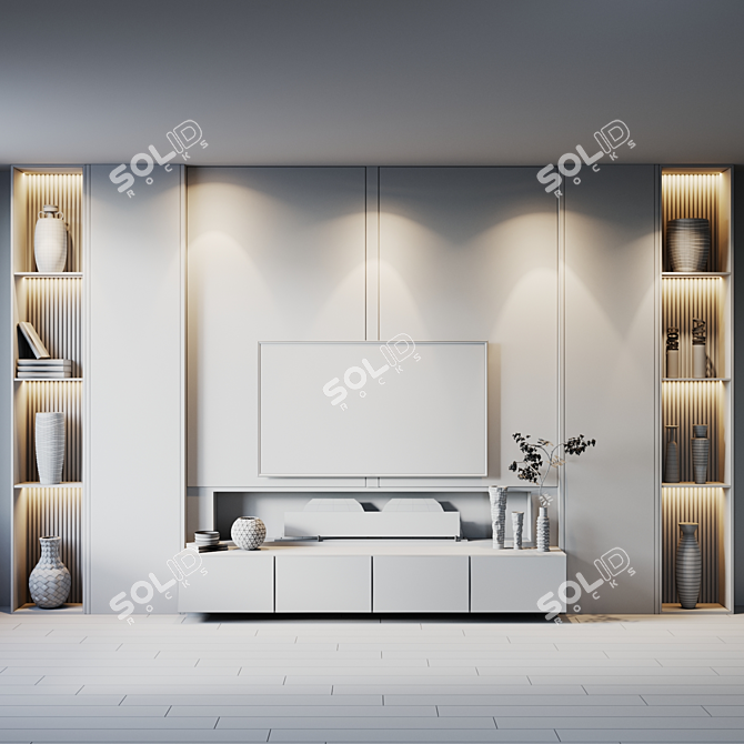 Title: TV Set 207 - HD Clarity 3D model image 4