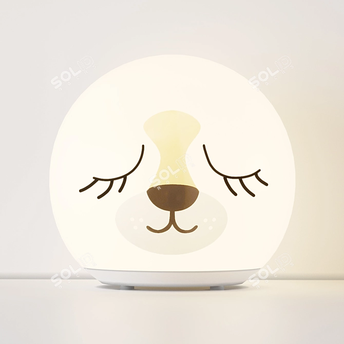 IKEA ANGARNA Panda LED Children's Lamp 3D model image 2