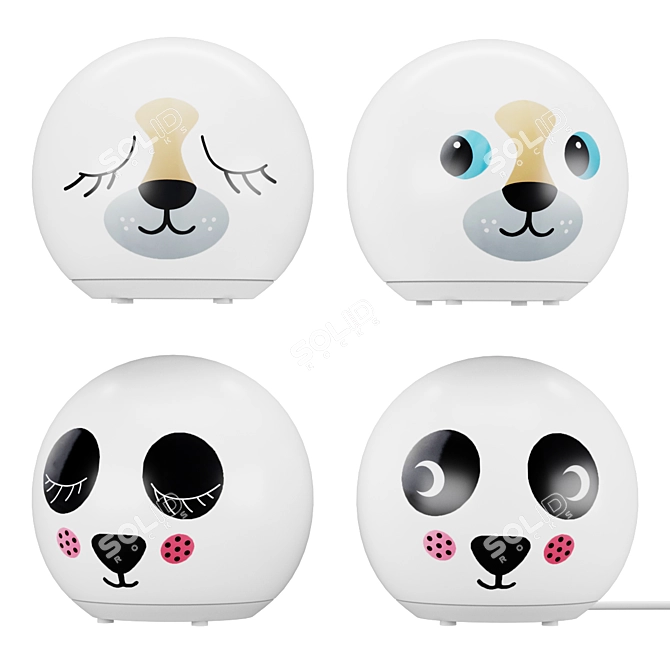 IKEA ANGARNA Panda LED Children's Lamp 3D model image 3